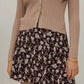 Floral Paneled Bias Mini Skirt