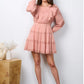 LONG SLEEVE
RUFFLE TIERED MINI DRESS