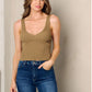 SLEEVELESS V-NECK KNIT TANK TOP