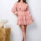 LONG SLEEVE
RUFFLE TIERED MINI DRESS